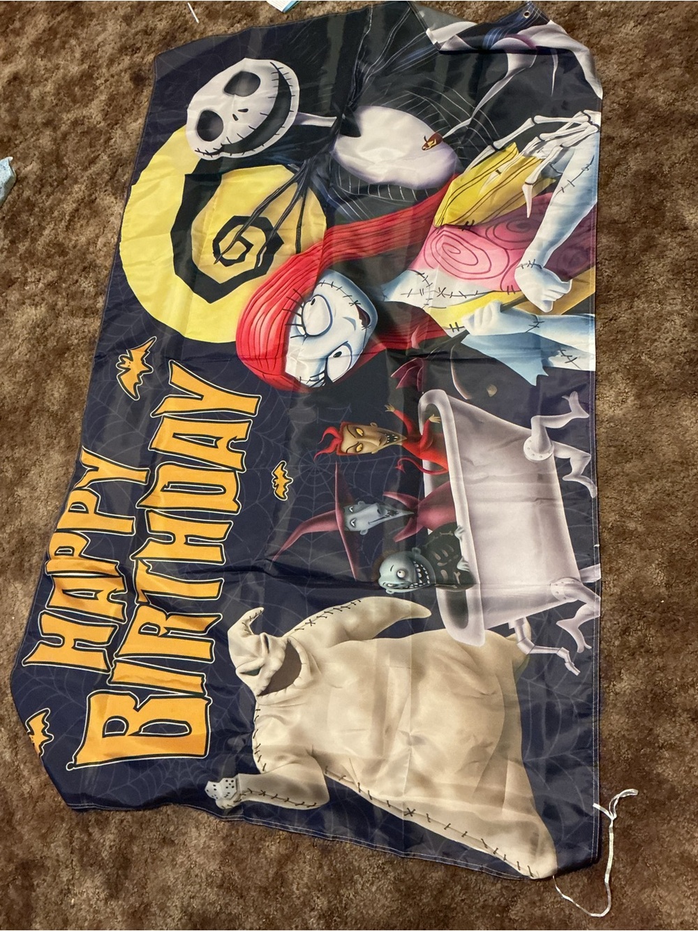 Nightmare-Inspired Kids Pajama Blanket - Blue & Yellow